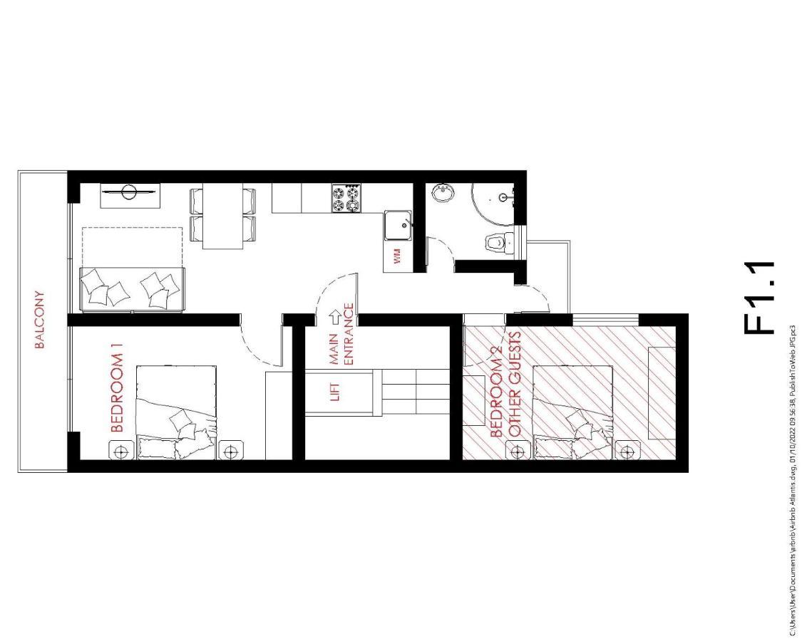 F1 1 Lovely Room, Bathroom And Living Shared Saint Julian's Exteriér fotografie